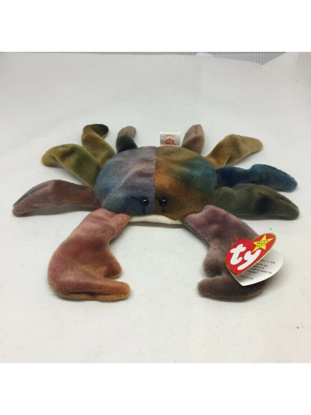 Ty Original Beanie Baby Claude Crab Plush Stuffed Animal W Tag September 3 1996